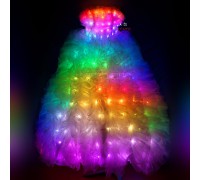 Multicolor wedding led lights prom dress for girl